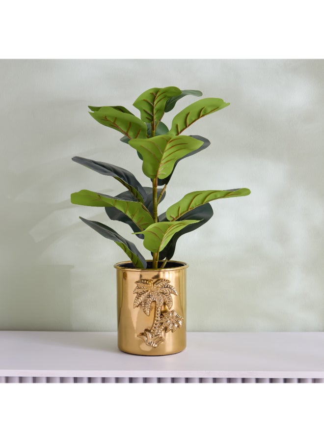 Home Box Sands & Palms Sahra Metal Decorative Planter - 14x14x16 cm - Image 1